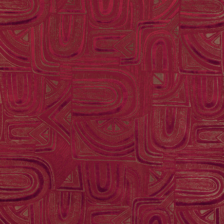 BRUNSCHWIG & FILS 8023139.19.0 TIMBRE VELVET GARNET Fabric - Eade's Wallpaper