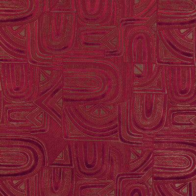 BRUNSCHWIG & FILS 8023139.19.0 TIMBRE VELVET GARNET Fabric - Eade's Wallpaper