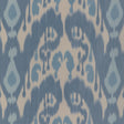 BRUNSCHWIG & FILS 8023146.155.0 BUKARA WARP PRINT BLUE Fabric - Eade's Wallpaper