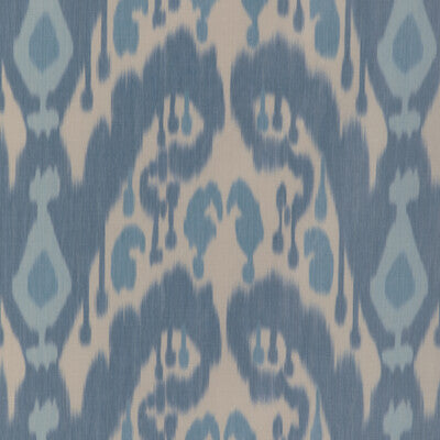 BRUNSCHWIG & FILS 8023146.155.0 BUKARA WARP PRINT BLUE Fabric - Eade's Wallpaper