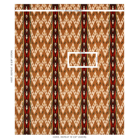 Schumacher Samar Ikat Velvet Gold Fabric - Eade's Wallpaper