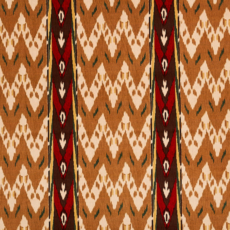 Schumacher Samar Ikat Velvet Gold Fabric - Eade's Wallpaper