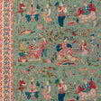 BRUNSCHWIG & FILS 8024100.319.0 SHALIMAR PRINT JADE/ROSE Fabric - Eade's Wallpaper