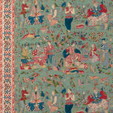 BRUNSCHWIG & FILS 8024100.319.0 SHALIMAR PRINT JADE/ROSE Fabric - Eade's Wallpaper