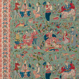 BRUNSCHWIG & FILS 8024100.319.0 SHALIMAR PRINT JADE/ROSE Fabric - Eade's Wallpaper