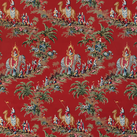 BRUNSCHWIG & FILS 8024104.19.0 BEAUPORT PROMENADE RED Fabric - Eade's Wallpaper