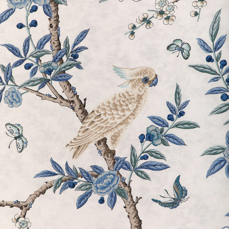 BRUNSCHWIG & FILS 8024106.51.0 KANCHOU PRINT AZURE Fabric - Eade's Wallpaper