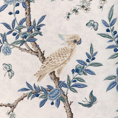 BRUNSCHWIG & FILS 8024106.51.0 KANCHOU PRINT AZURE Fabric - Eade's Wallpaper