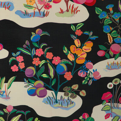 BRUNSCHWIG & FILS 8024121.819.0 POMELO PRINT NOIR Fabric - Eade's Wallpaper