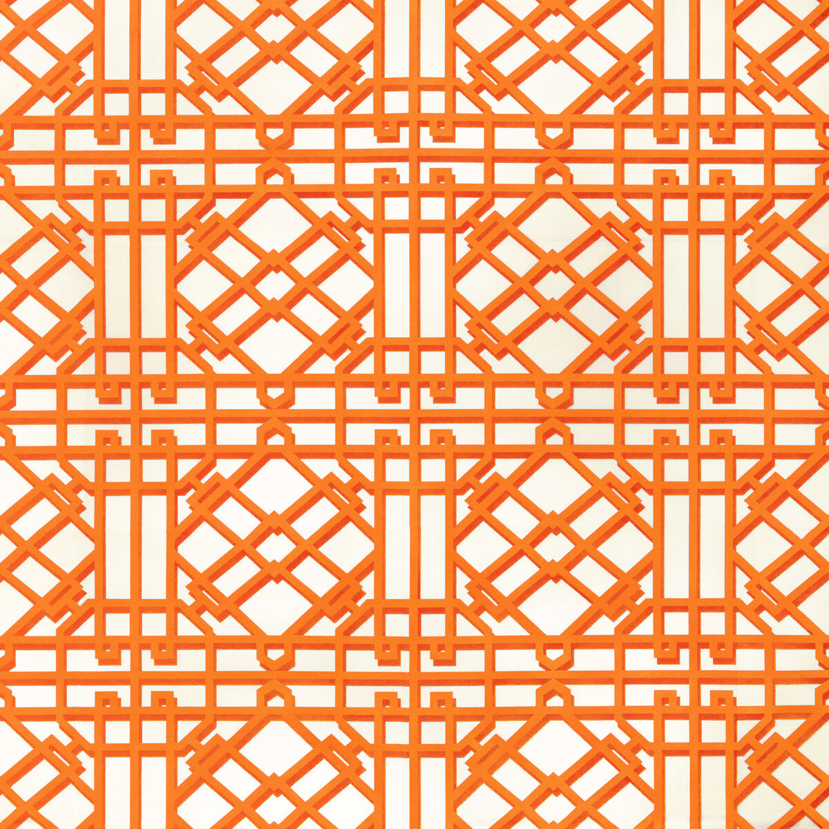 BRUNSCHWIG & FILS 8024122.12.0 PAVILION TRELLIS ORANGE Fabric - Eade's Wallpaper