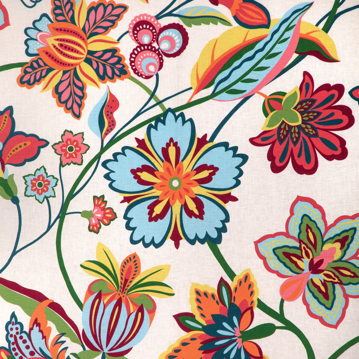 BRUNSCHWIG & FILS 8024123.73.0 BOTANIQUE PRINT BERRY Fabric - Eade's Wallpaper