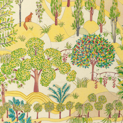 BRUNSCHWIG & FILS 8024124.33.0 FOLKLORE PRINT LEAF Fabric - Eade's Wallpaper