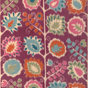 BRUNSCHWIG & FILS 8024128.710.0 ROSENDAL WARP PRINT PLUM Fabric - Eade's Wallpaper