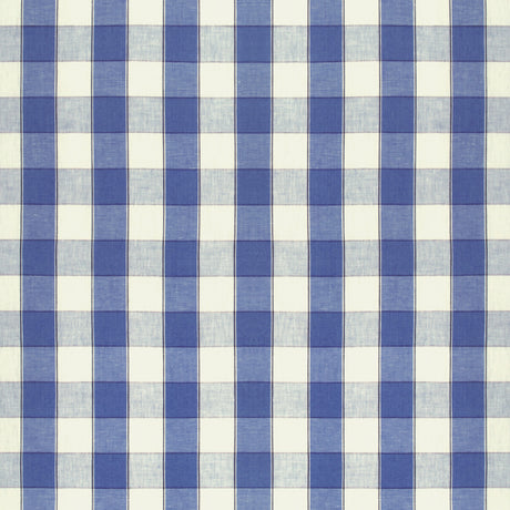 BRUNSCHWIG & FILS 8024138.5.0 CLEMENS CHECK BLUE Fabric - Eade's Wallpaper