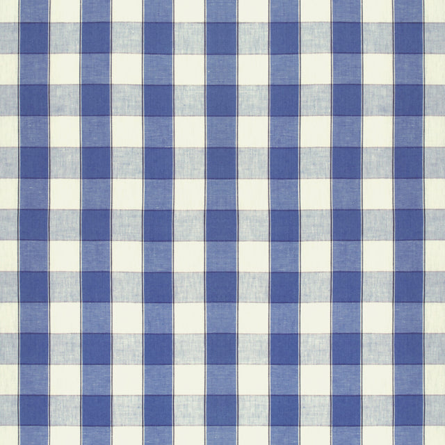 BRUNSCHWIG & FILS 8024138.5.0 CLEMENS CHECK BLUE Fabric - Eade's Wallpaper