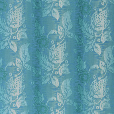 BRUNSCHWIG & FILS 8024140.13.0 PRIMAVERA BROCATELLE AQUA Fabric - Eade's Wallpaper