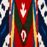 Schumacher Samar Ikat Velvet Blue Fabric - Eade's Wallpaper