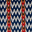 Schumacher Samar Ikat Velvet Blue Fabric - Eade's Wallpaper