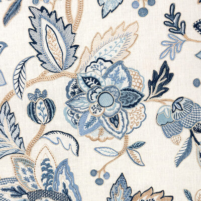BRUNSCHWIG & FILS SIERRE EMB 8025118.55.0 in BLUE Fabric - G