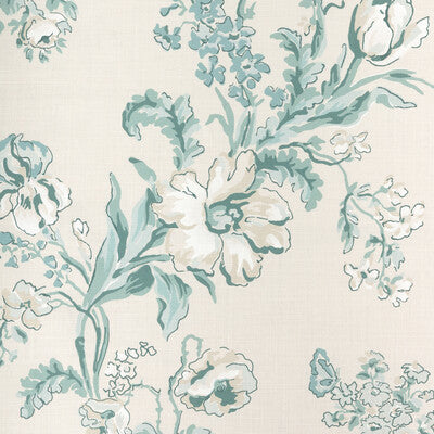 BRUNSCHWIG & FILS MAINTENON PRINT 8025127.13.0 in AQUA Fabri