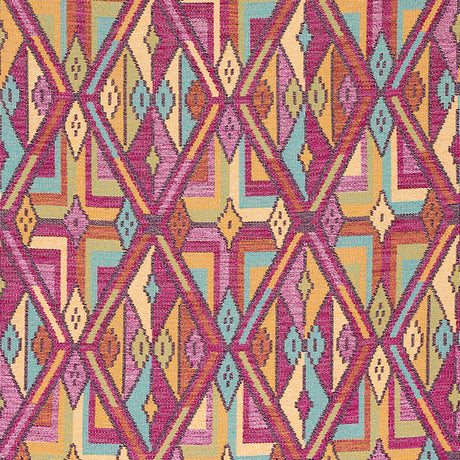 Schumacher Kuzma Magenta Fabric - Eade's Wallpaper