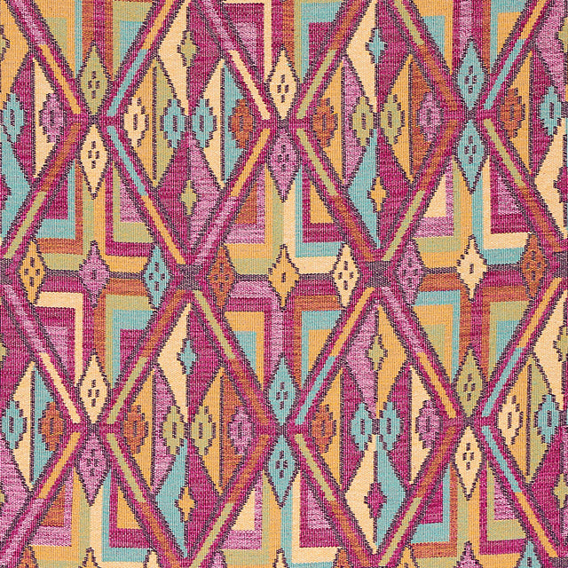 Schumacher Kuzma Magenta Fabric - Eade's Wallpaper