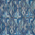 Schumacher Kuzma Blue Fabric - Eade's Wallpaper