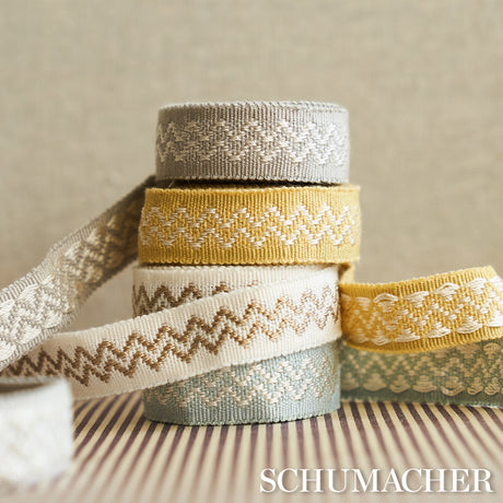 Schumacher 80291 EBBA TAPE in DOVE Trim - NEW TRADITIONAL