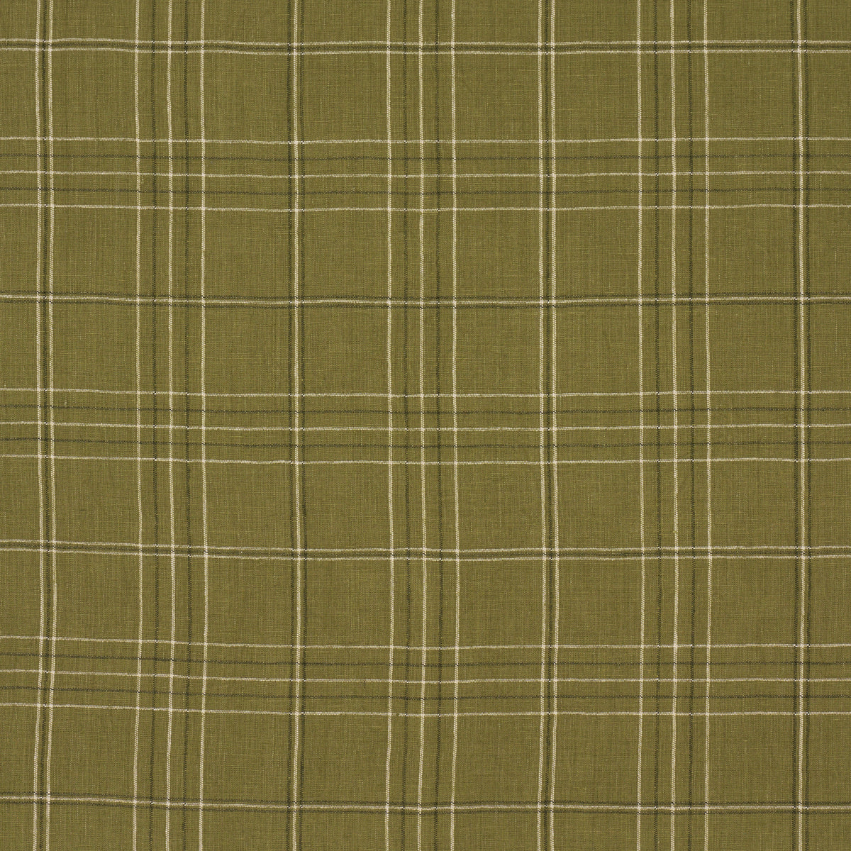 Schumacher 80303 NILS PLAID LINEN in GRASS Fabric - A COUNTR