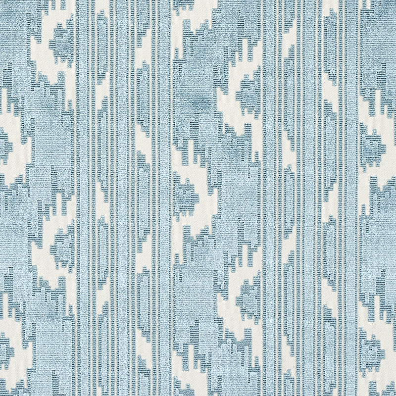 Schumacher Murat Velvet Sky Fabric - Eade's Wallpaper