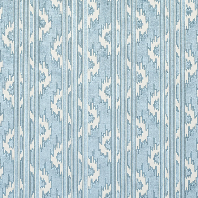 Schumacher Murat Velvet Sky Fabric - Eade's Wallpaper