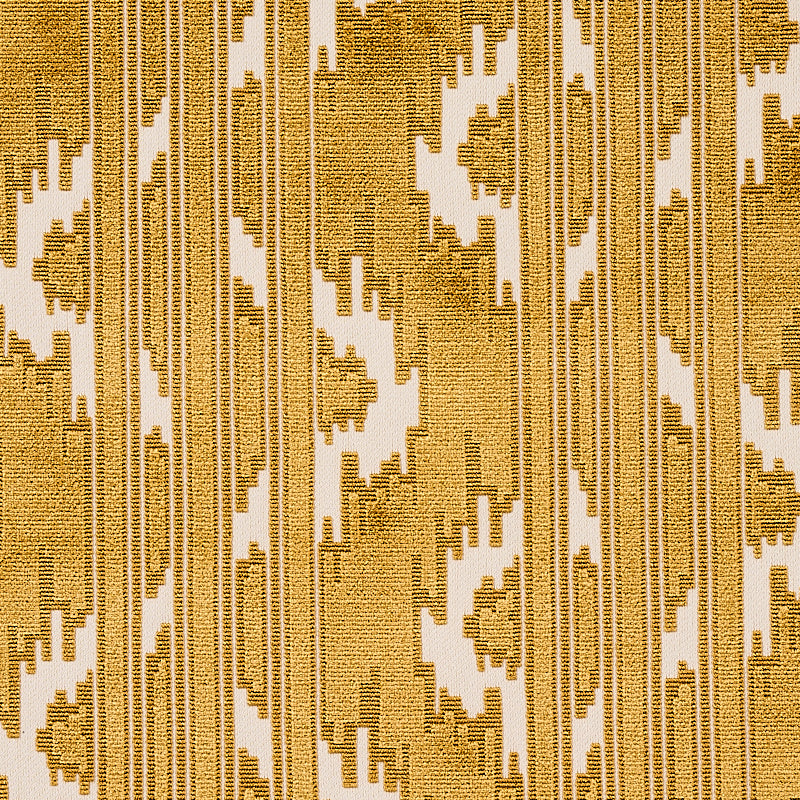 Schumacher Murat Velvet Gold Fabric - Eade's Wallpaper