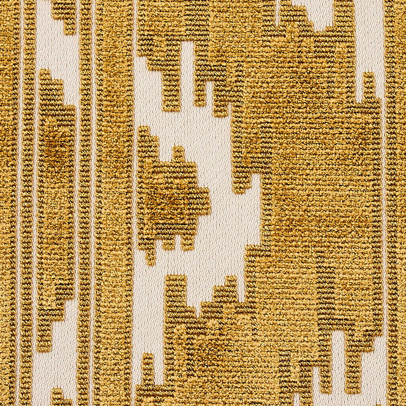Schumacher Murat Velvet Gold Fabric - Eade's Wallpaper