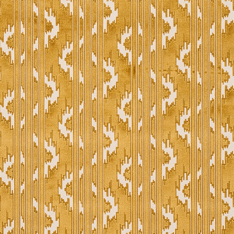 Schumacher Murat Velvet Gold Fabric - Eade's Wallpaper