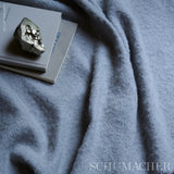 Schumacher Otti Silk Mohair & Wool Navy Fabric - Eade's Wallpaper