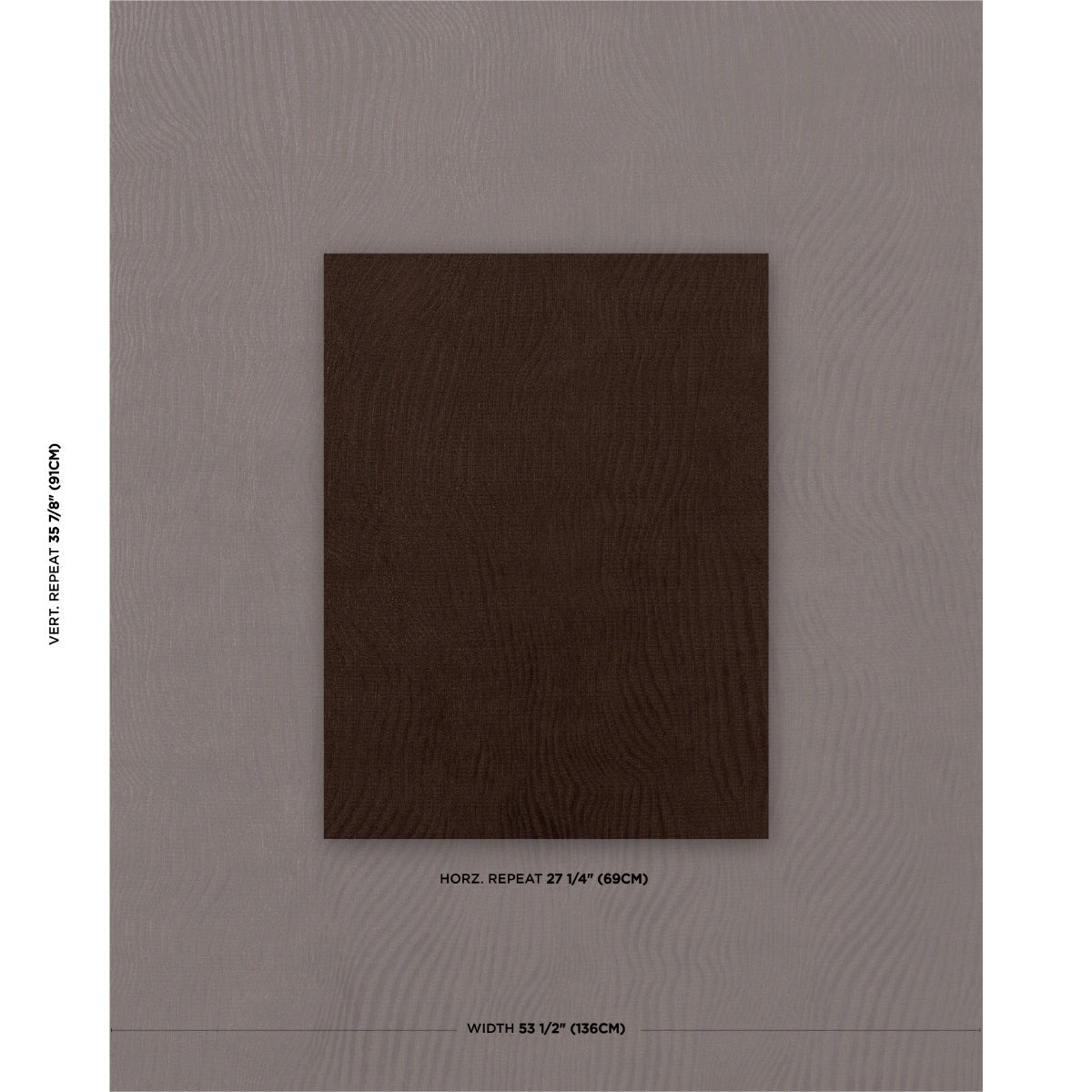 Schumacher Gunta Cut Velvet Espresso Fabric
