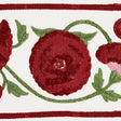 Schumacher 80390 Saranda Flower Embroidery Tape in CARDINAL 