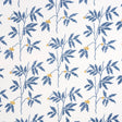 Schumacher Lilla Embroidery Blue Fabric - Eade's Wallpaper