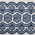 Schumacher 80442 Astrid Embroidered Tape in BLUE Trim - NEW 