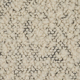 Schumacher Margarete Bouclé Ivory On Charcoal Fabric - Eade's Wallpaper