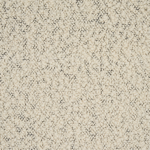 Schumacher Margarete Bouclé Ivory On Charcoal Fabric - Eade's Wallpaper