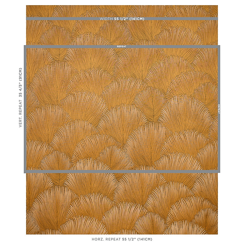 Schumacher Fondale Gold Fabric