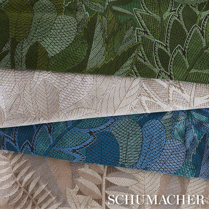 Schumacher Japura Forest Blues Fabric