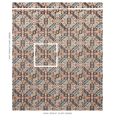 Schumacher Tiraz Velvet Spice Fabric - Eade's Wallpaper