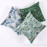 Schumacher Tiraz Velvet Peacock Fabric - Eade's Wallpaper