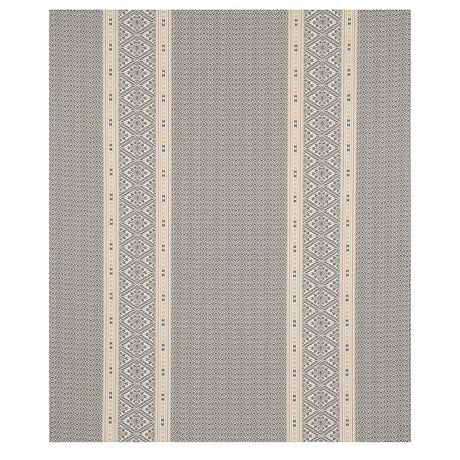 Schumacher Ruiz Jacquard Black Fabric - Eade's Wallpaper