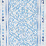 Schumacher Ruiz Jacquard Sky Fabric - Eade's Wallpaper