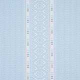 Schumacher Ruiz Jacquard Sky Fabric - Eade's Wallpaper