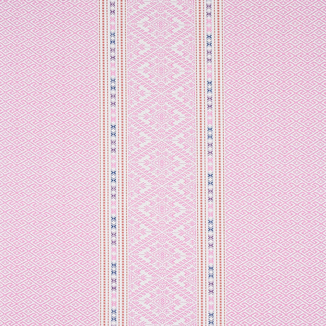 Schumacher Ruiz Jacquard Pink Fabric - Eade's Wallpaper