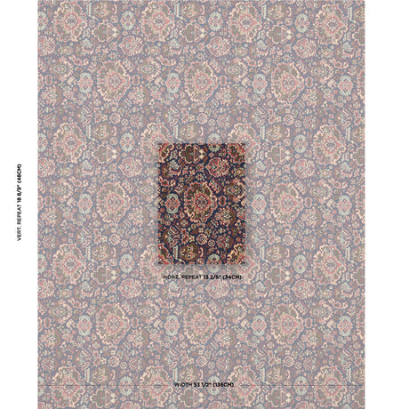 Schumacher Pallay Épinglé Multi Fabric - Eade's Wallpaper